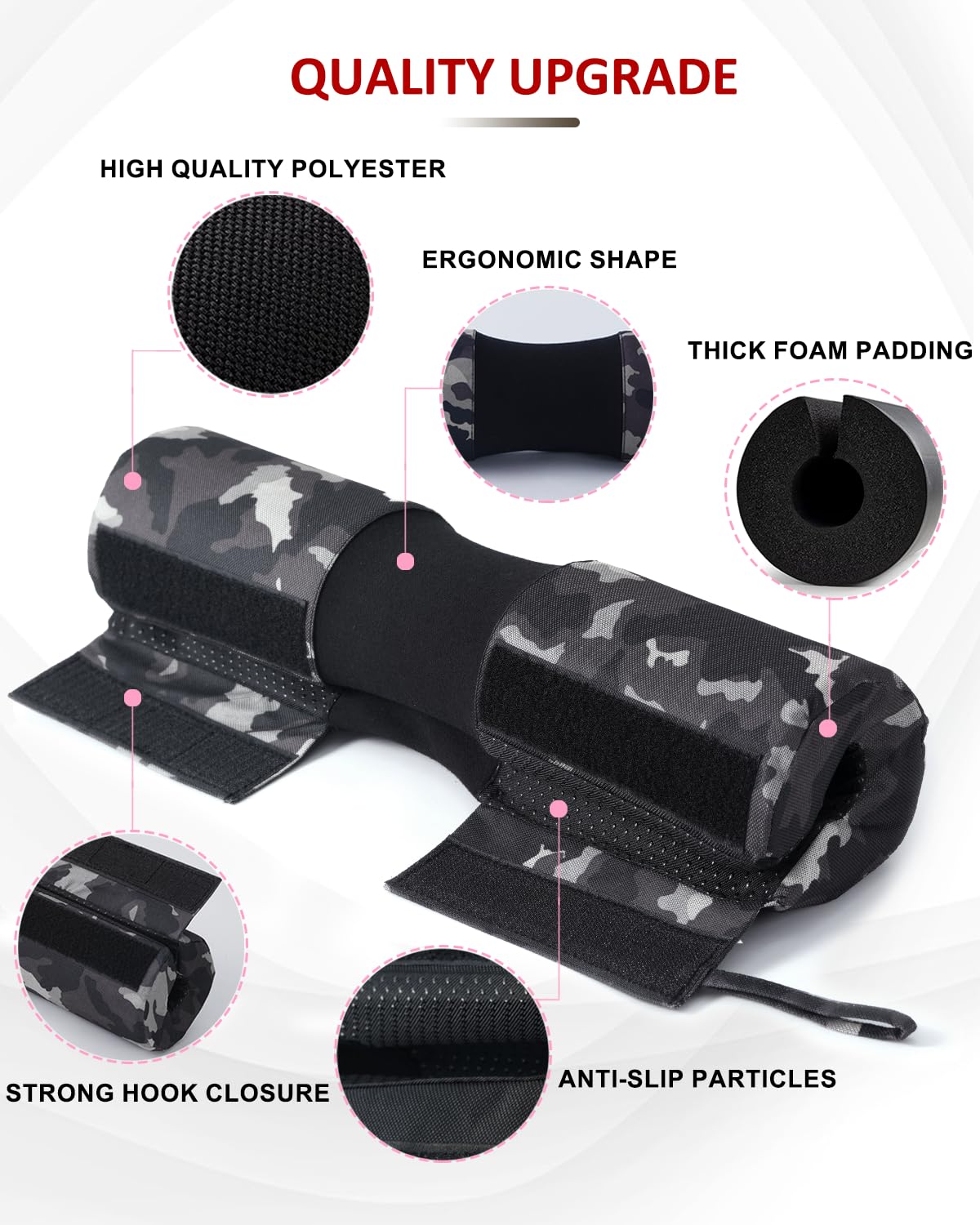 Amazon | バーベルスクワットパッド ナイロンパッド 滑り止め 厚手の